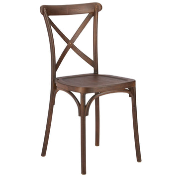 Cross Back Mono Frame Classic Resin Chair