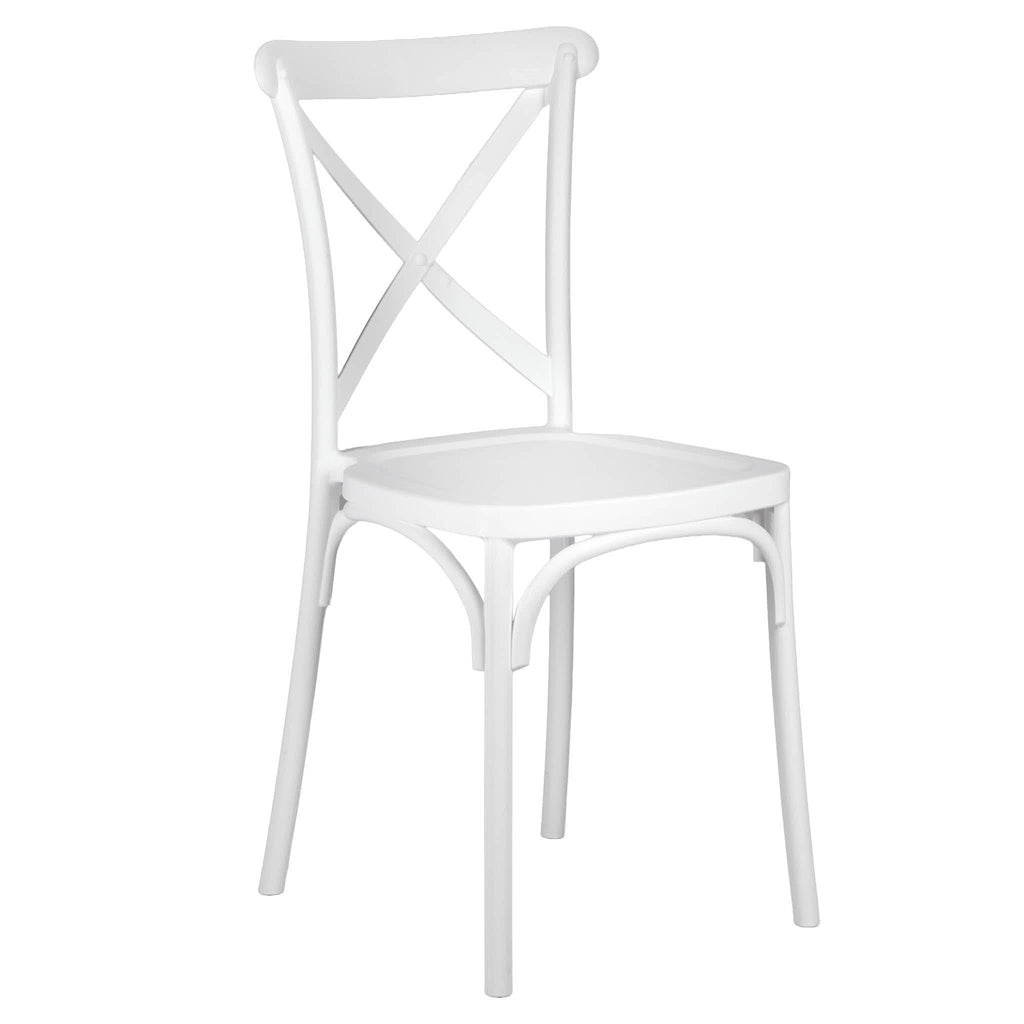 Cross Back Mono Frame BasicResin Chair