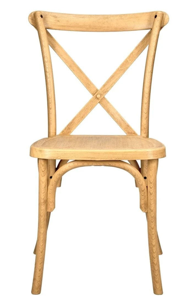 Scratch and Dent Natural Resin Steel-Core Cross Back Chair