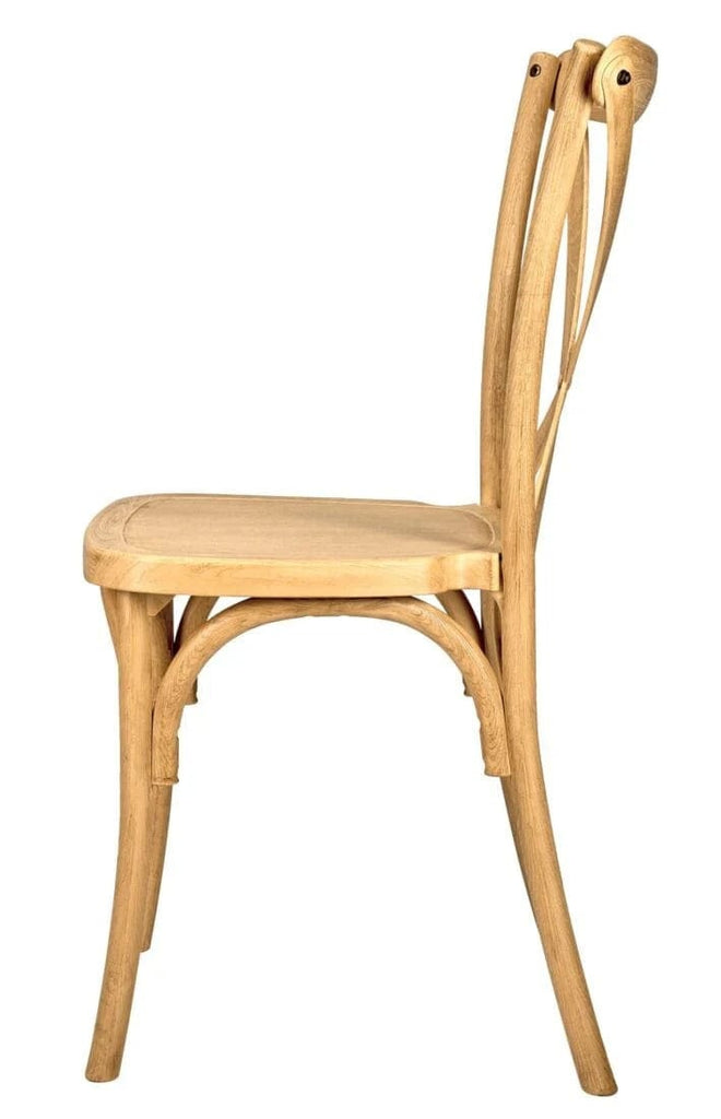 Scratch and Dent Natural Resin Steel-Core Cross Back Chair