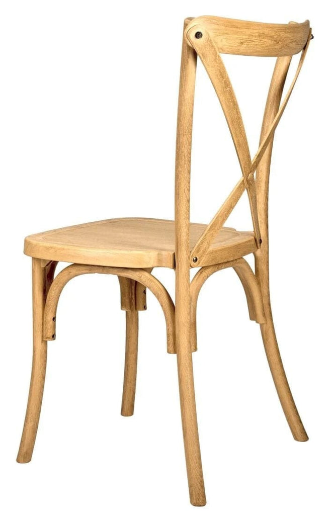 Scratch and Dent Natural Resin Steel-Core Cross Back Chair