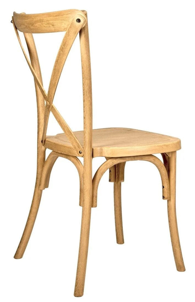 Scratch and Dent Natural Resin Steel-Core Cross Back Chair