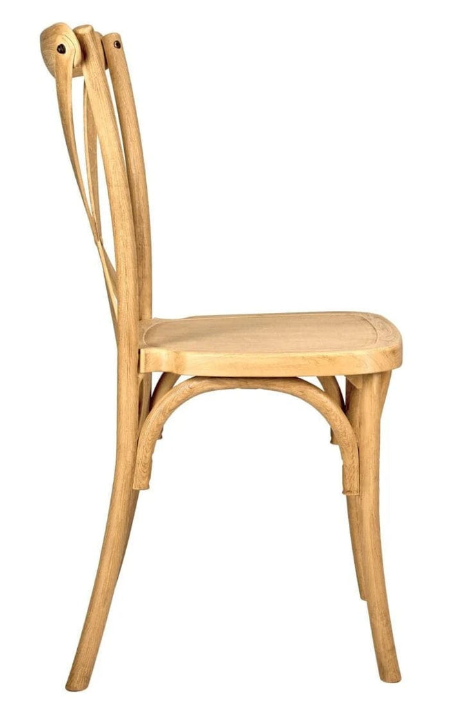 Scratch and Dent Natural Resin Steel-Core Cross Back Chair