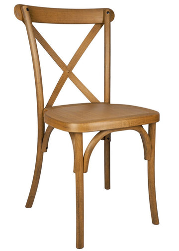 Resin Steel-Core Cross Back Chair