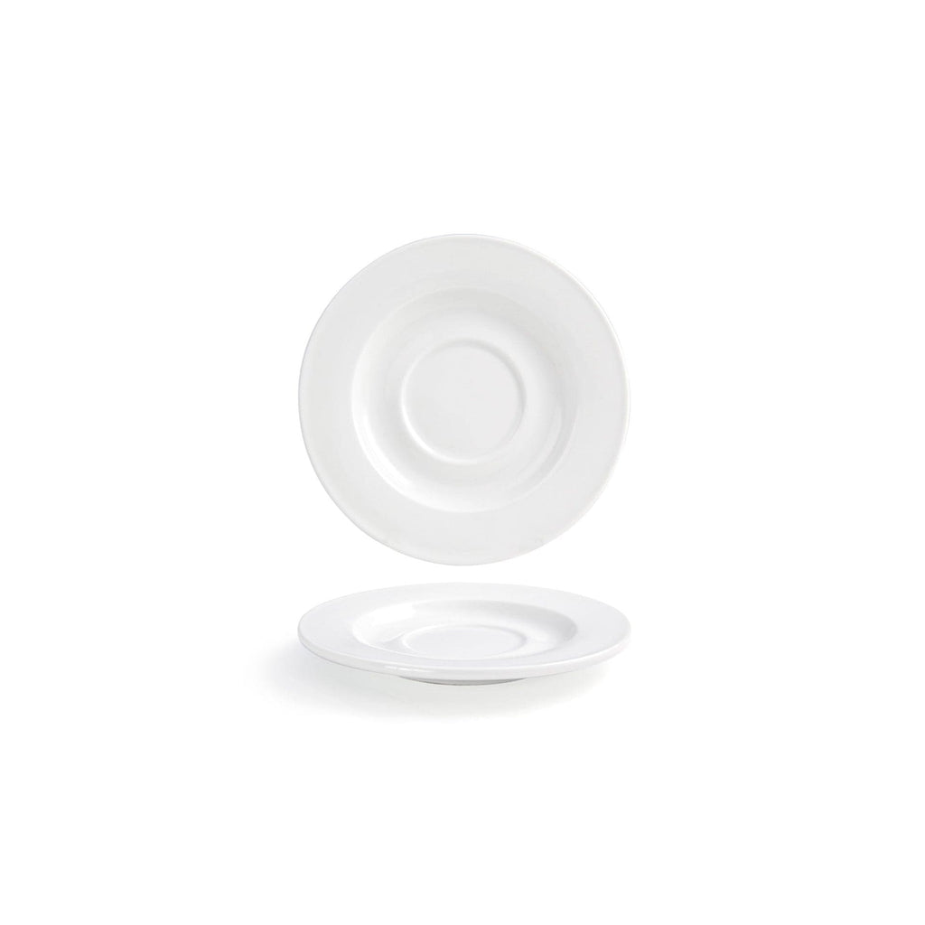 Monaco Superwhite Round Porcelain Saucer - Case of 12