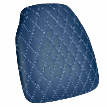 Deep Blue Sea Vinyl Panel Back Ballroom Cushion with Bentley Stitching and Non-Slip Backing