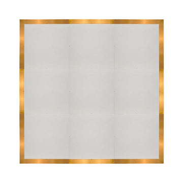 12' x 12' White Portable Dance Floor with Gold Edge Trim