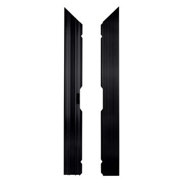 Black Aluminum Dance Floor Right Male Corner Rail with Camlock