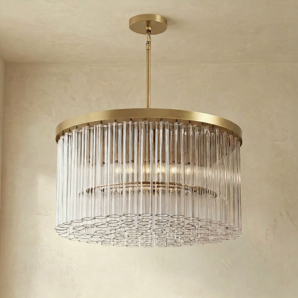 Inspired Cielo Style 36 Inch Round Chandelier Gold Finish - Main Product View