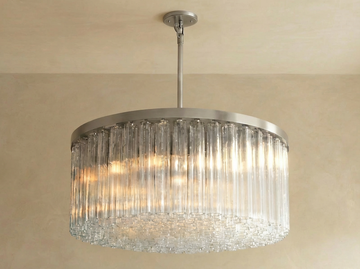 Inspired Cielo Style 48 Inch Round Chandelier Stainless Steel Finish - Main Product View