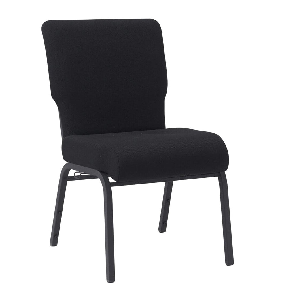Fabric Church Chair with Full Back 20.5" Wide Steel Frame