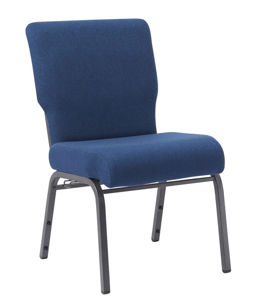 Fabric Church Chair with Full Back 20.5" Wide Steel Frame