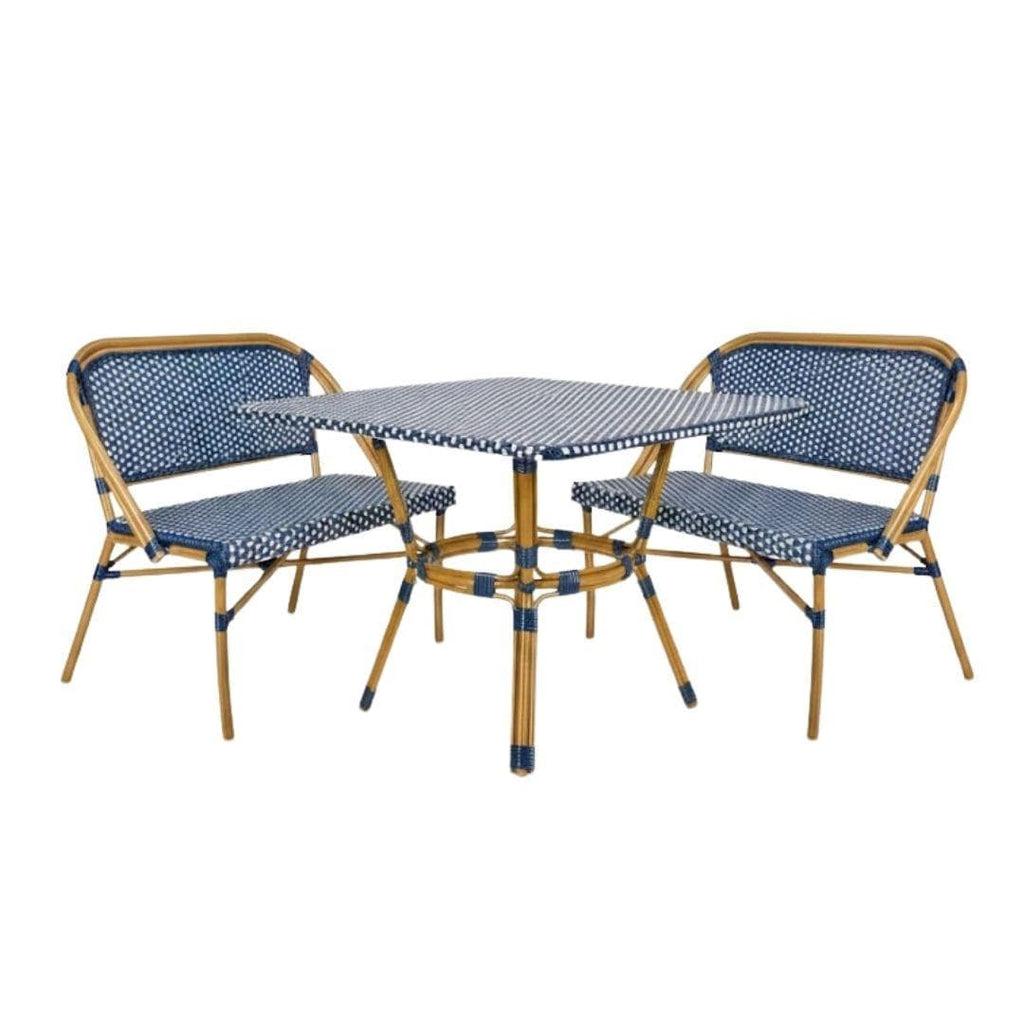 on French Bistro Set with 48"x36" Table and 2 Benches