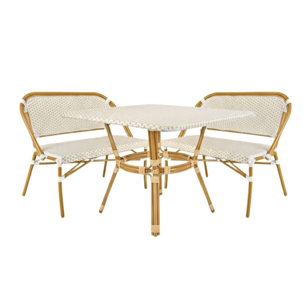 on French Bistro Set with 48"x36" Table and 2 Benches