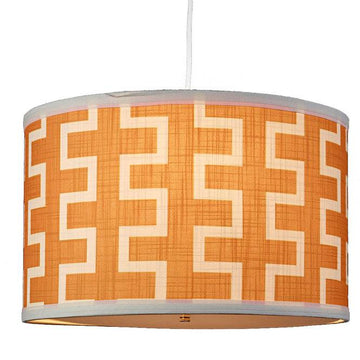 Geo Zipper Drum Shade Pendant - F100-473