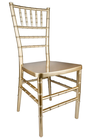 Sparkling Gold Champagne Solid-Color Core Heavy-Duty Resin Ballroom Chair