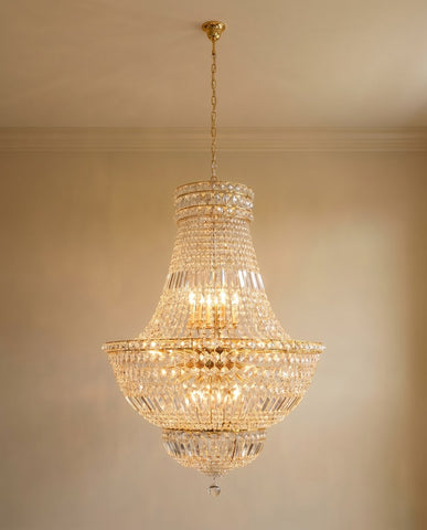 French Empire Crystal Chandelier Lighting H30" W24" - A93-CG/454/9