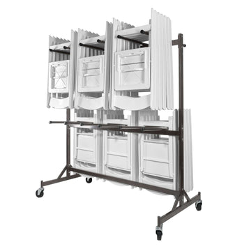 Hanging Chair Cart for Poly, Resin, Metal and Bamboo Folding Chairs - up to 120 chairs