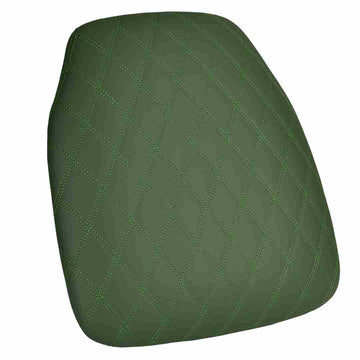 Hunter Green Vinyl Panel Back Ballroom Cushion with Bentley Stitching and Non-Slip Backing