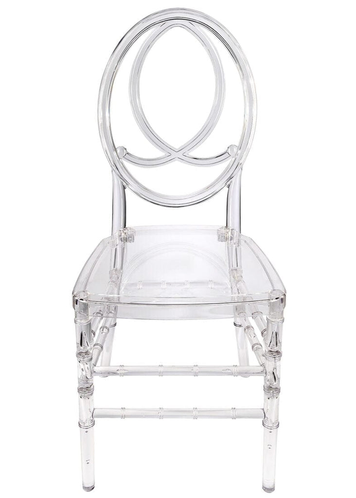 Clear Resin Crystal-Clear Infinity Chair - 4 Pack
