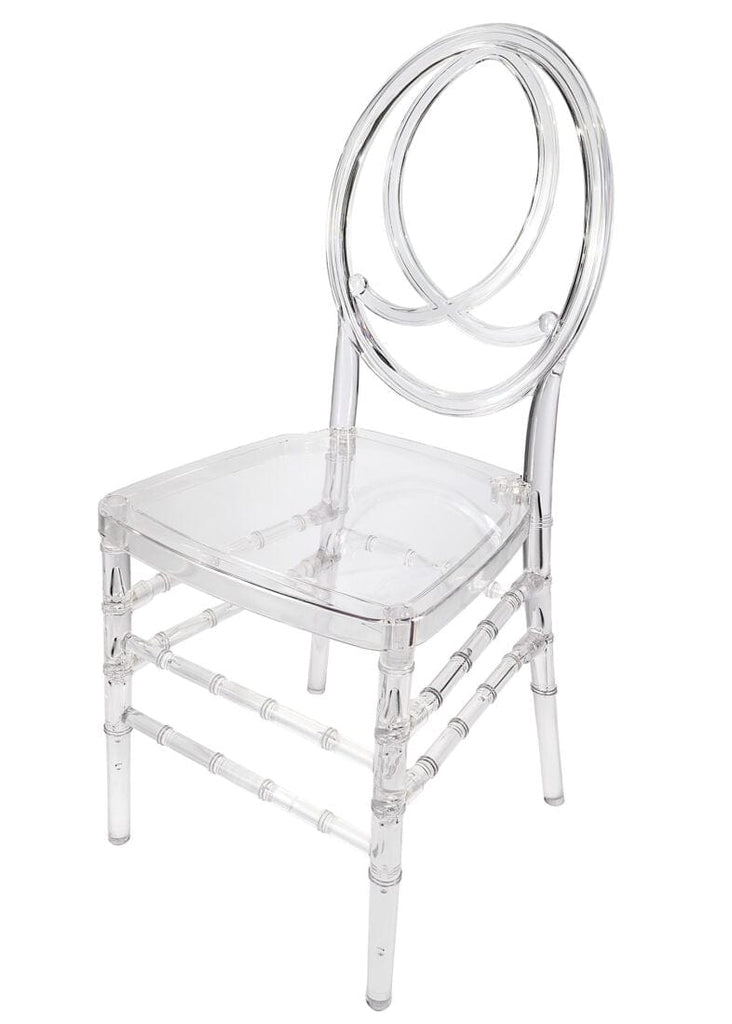 Clear Resin Crystal-Clear Infinity Chair - 4 Pack