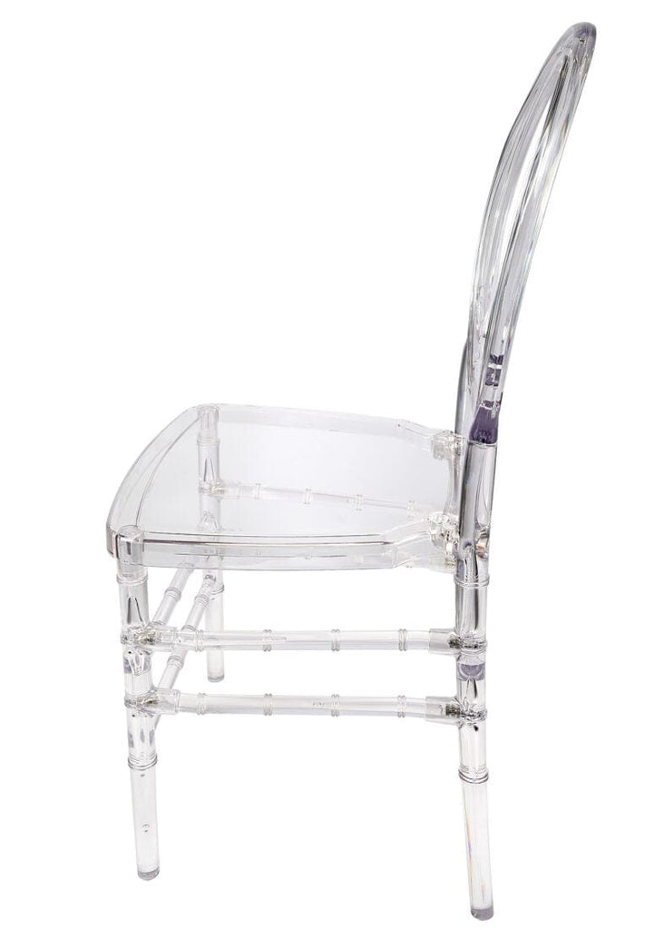 Clear Resin Crystal-Clear Infinity Chair - 4 Pack