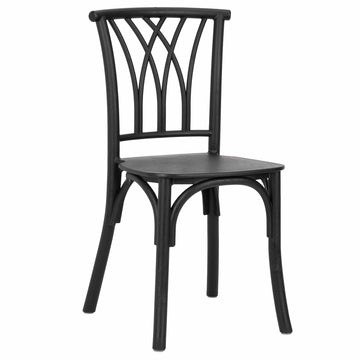 Kids Matte Black Heavy-Duty Resin Willow Chair