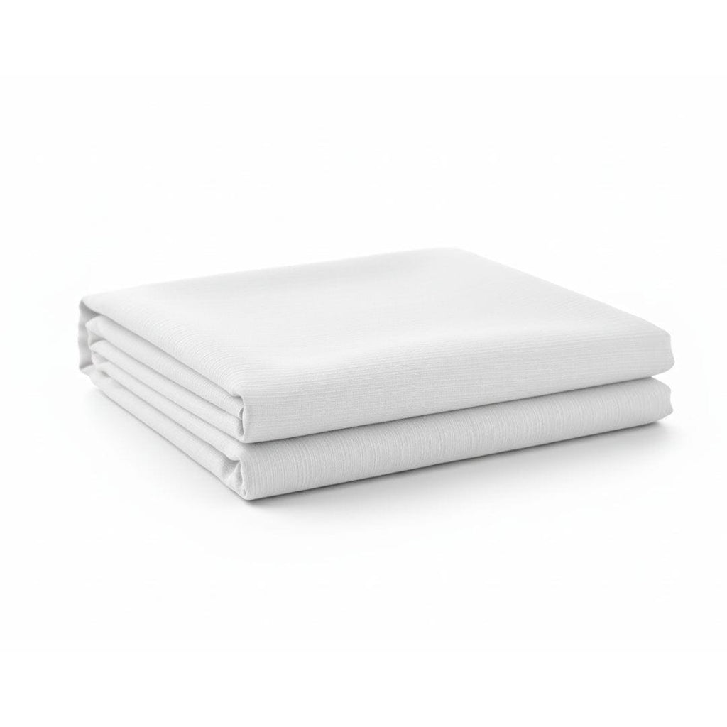 White 90" x 132" Rectangle Tablecloth Majestic Dupioni