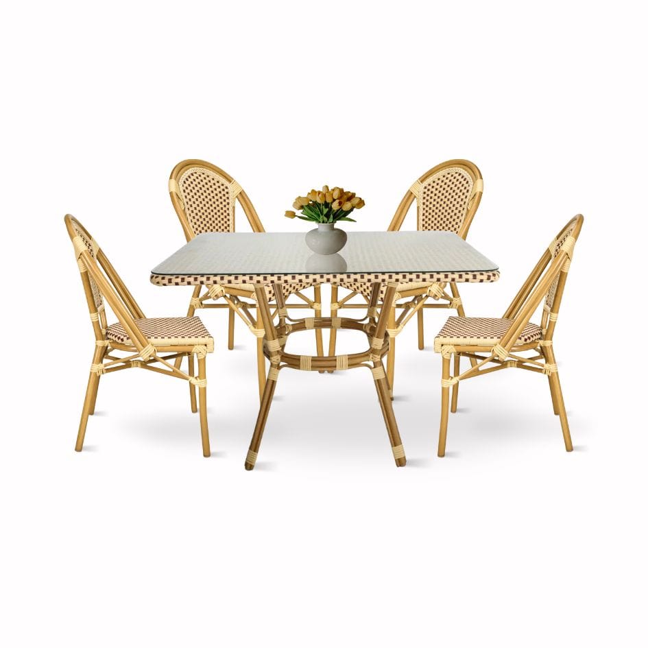French Bistro Set Includes Table and 4 Chairs