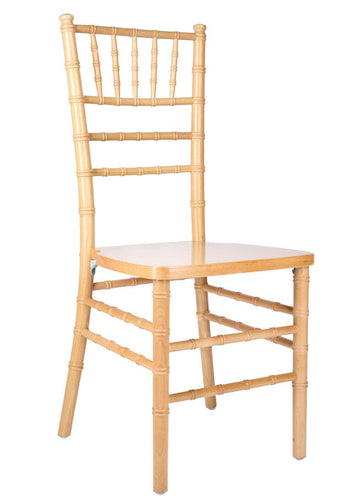Light Natural Heavy-Duty Wood Ballroom Chair