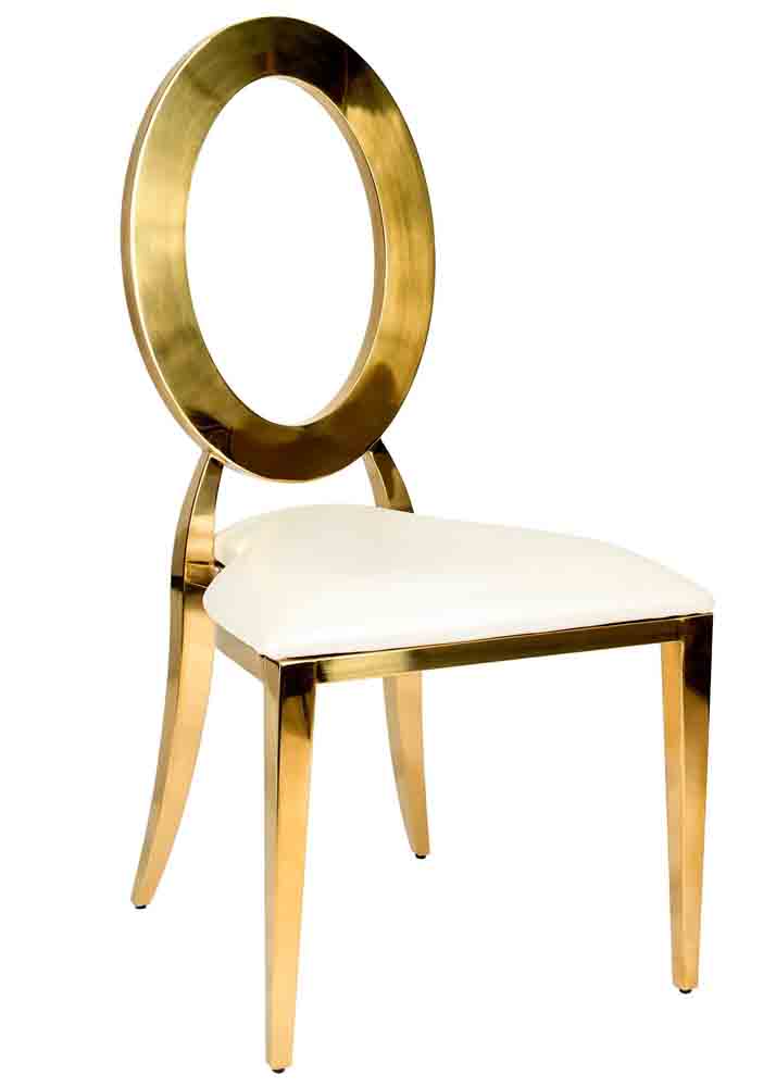 Stainless Steel O Chair, Frame with Vinyl Seat