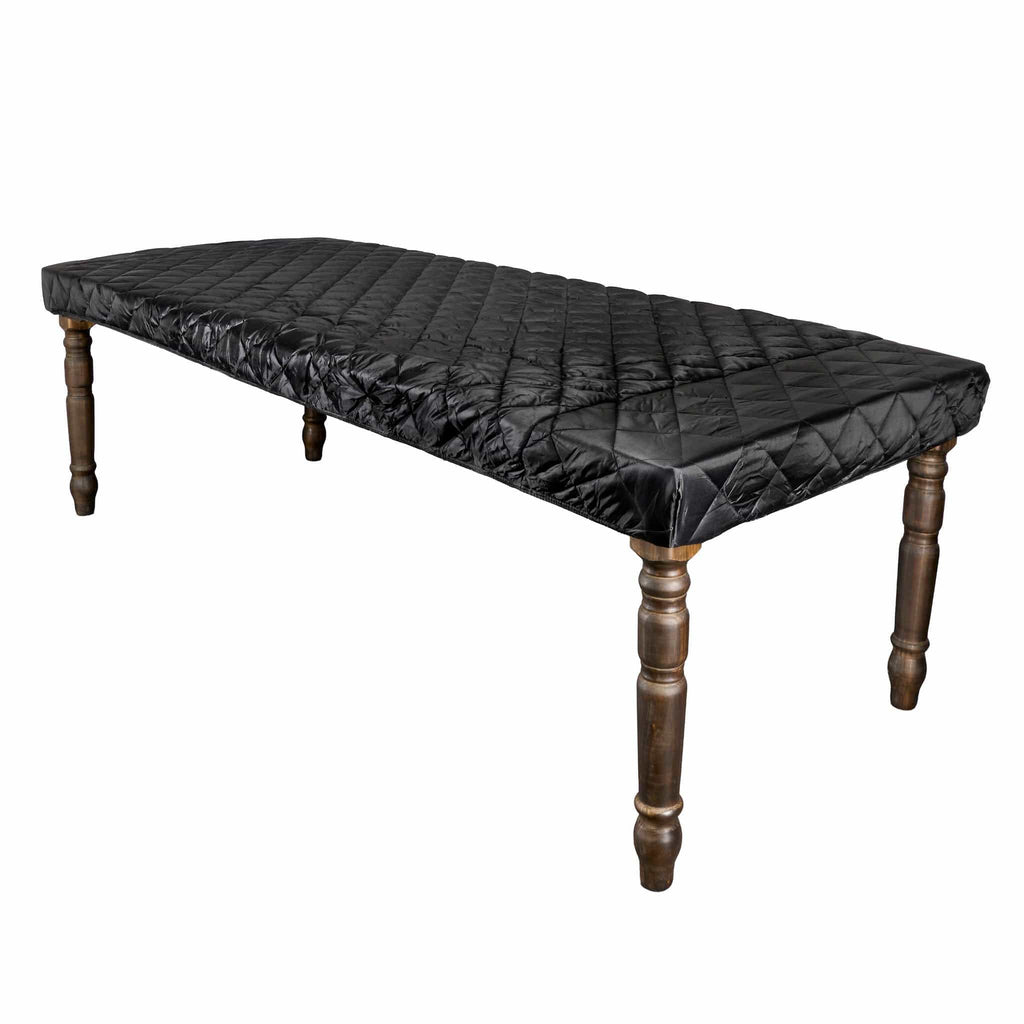 Black Rectangle Farm Table Protective Cover with Water Proof Bag