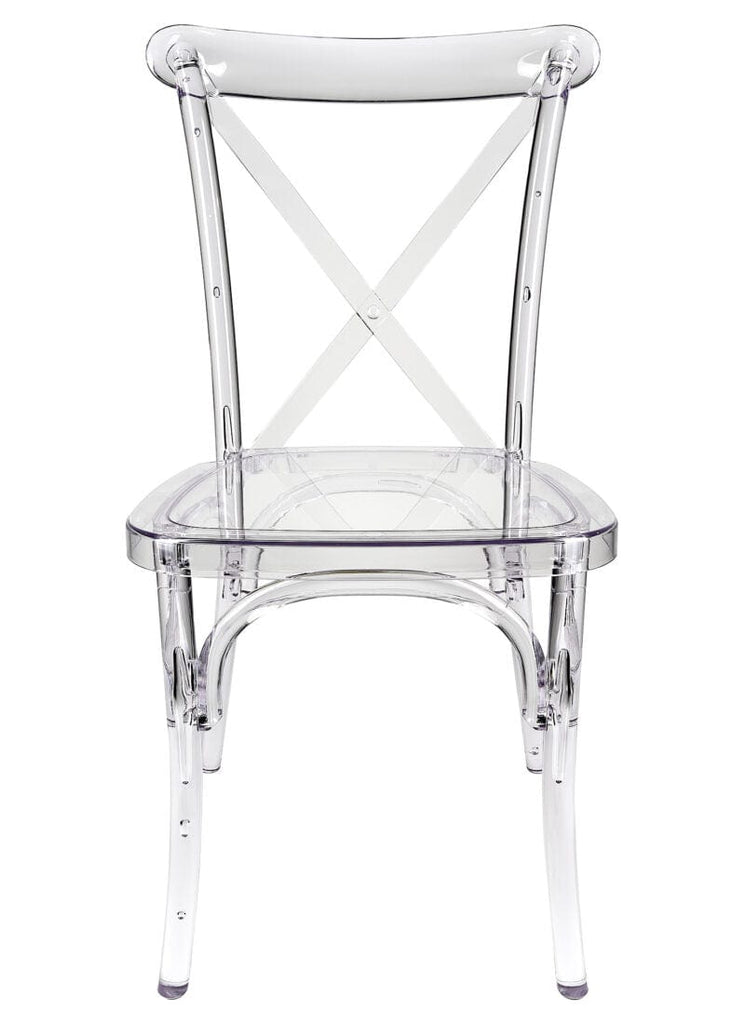 Clear Resin Crystal-Clear Cross Back Chair