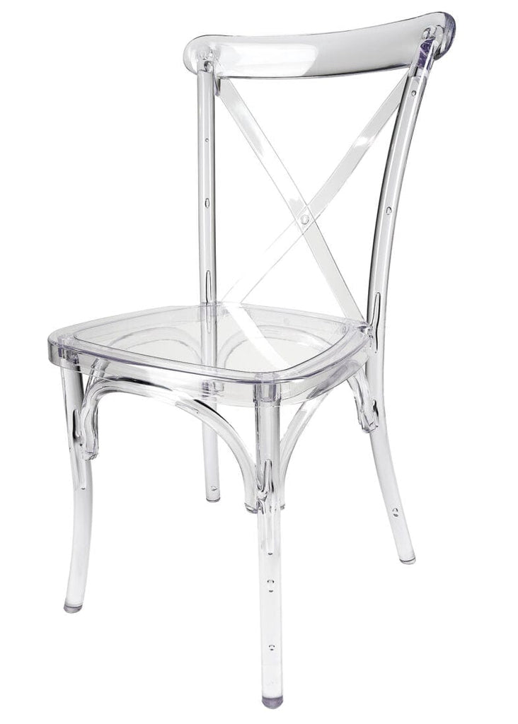 Clear Resin Crystal-Clear Cross Back Chair