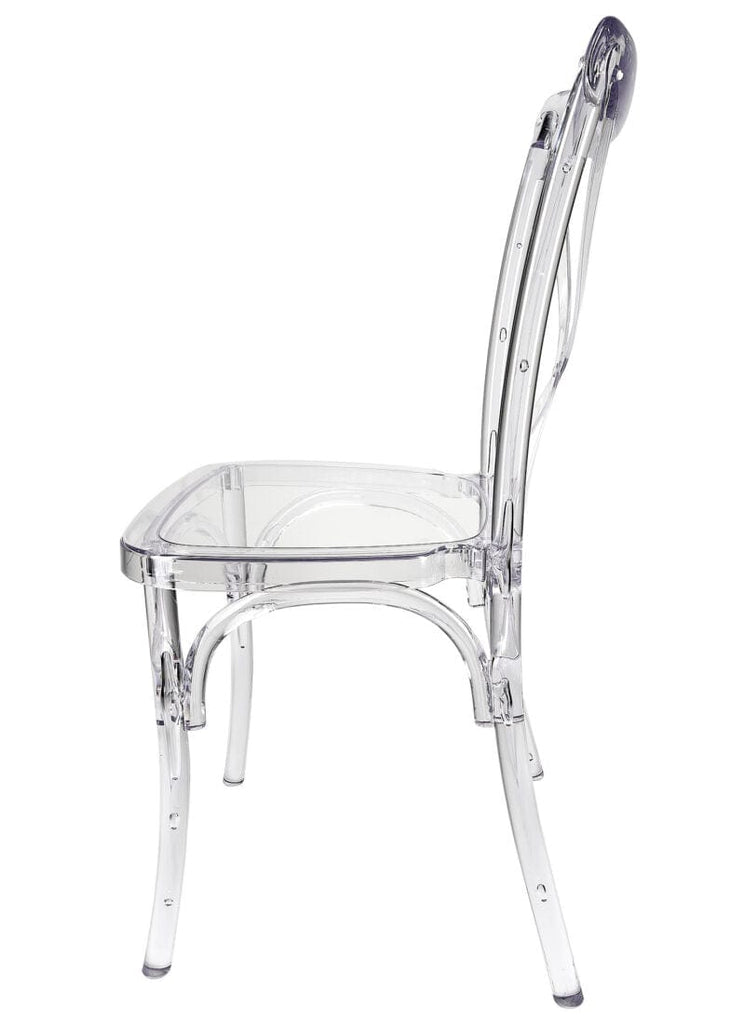 Clear Resin Crystal-Clear Cross Back Chair