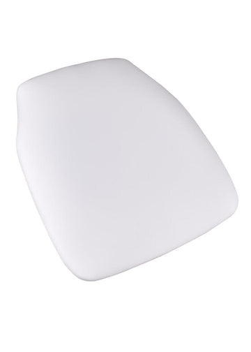 Pure White 1.75" Vinyl Panel Back Ballroom Cushion with Non-Slip Backing
