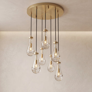 Inspired Rain Drop Style Chandelier – 18.5 Inch – Gold Finish