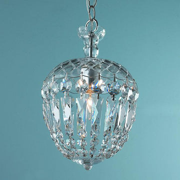 Reproduction Cut Crystal Basket Flush Mount Pendant - F100-412