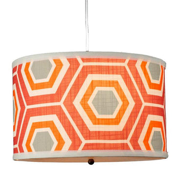 Retro Honeycomb Drum Shade Pendant - F100-531