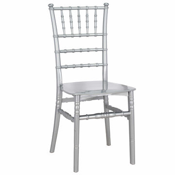 Silver Classic Resin Ballroom Chair