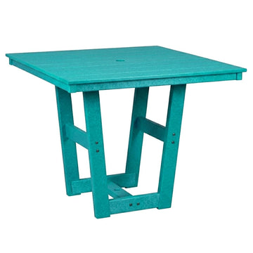 44" Square Aruba Blue Harlow Counter Table