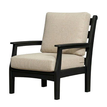 Black Mayfield Outdoor Chair with Echo Ash Cushions