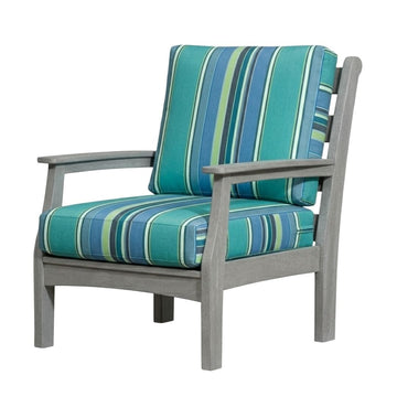 Light Gray Mayfield Outdoor Chair with Dolce Oasis Cushions