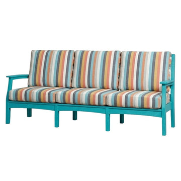 Aruba Blue Mayfield Outdoor Sofa with Surround Sunrise Cushions