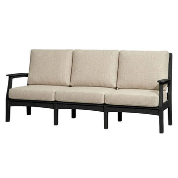 Black Mayfield Outdoor Sofa with Echo Ash Cushions