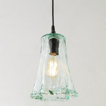 Small Recycled Ruffle Glass Pendant - F100-286