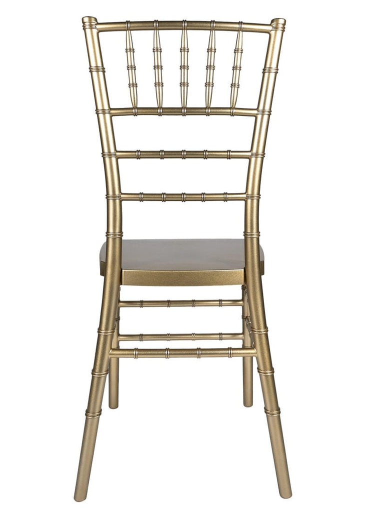 Sparkling Gold Champagne Resin Steel-Core Ballroom Chair- 2 Pack