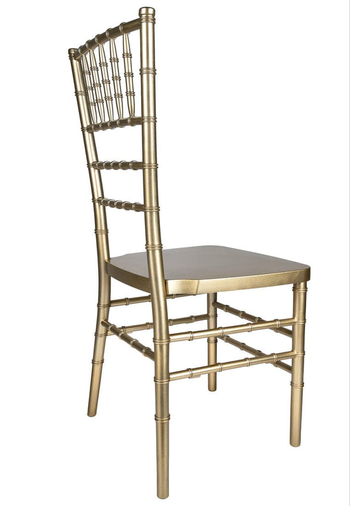 Sparkling Gold Champagne Resin Steel-Core Ballroom Chair- 2 Pack