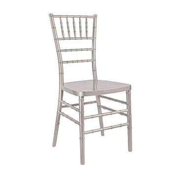 Sparkling Silver Champagne Solid-Color Core Resin Steel-Core Ballroom Chair