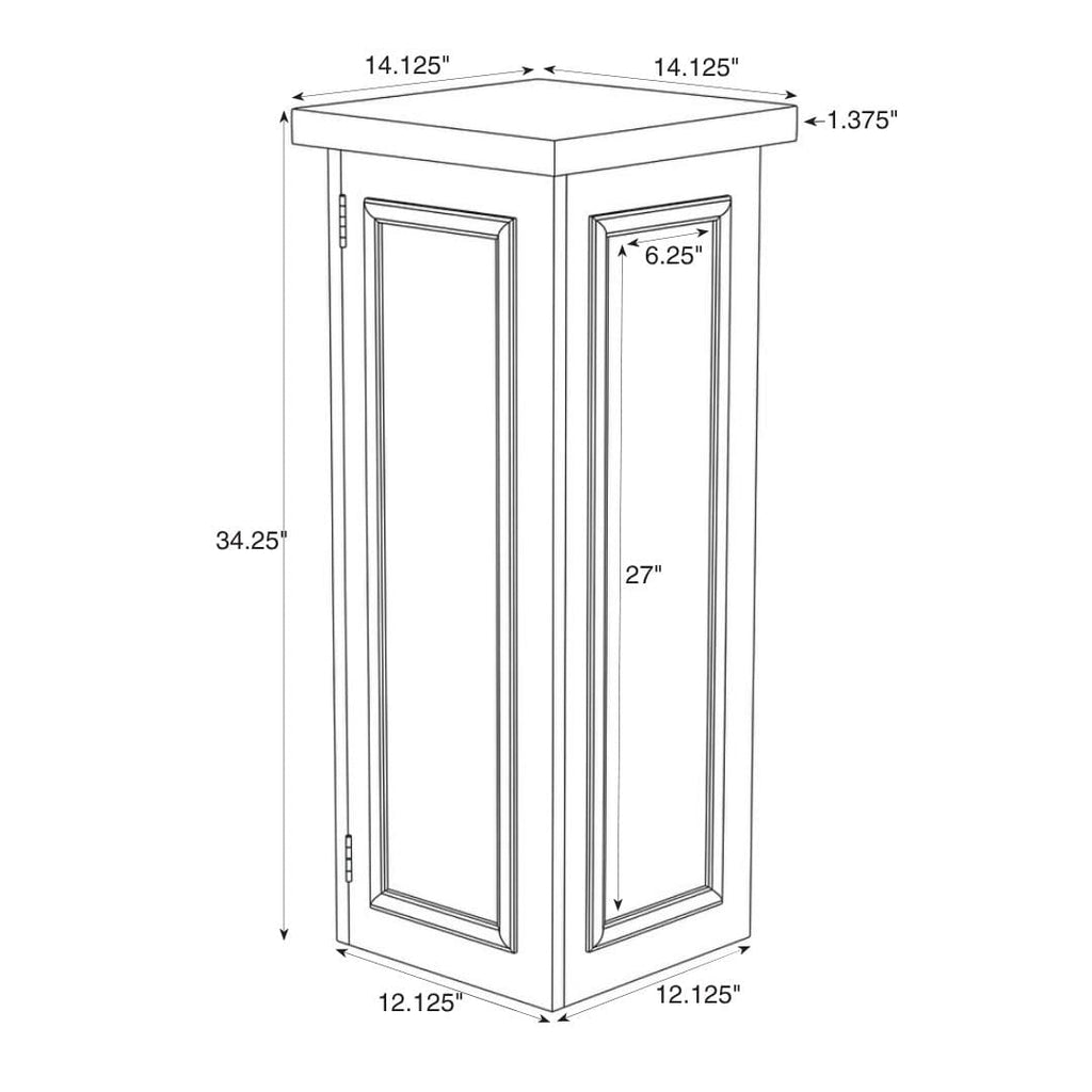 Black 12" x 12" x 34" Portable Stage Facade Post with 14" x 14" Top